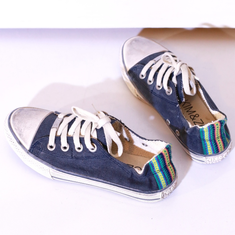 Kim & Zozi Blue "Hippie Bling" Tennis Sneakers